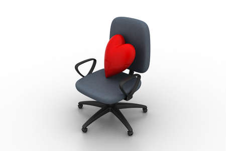 Heart sign in chairの写真素材