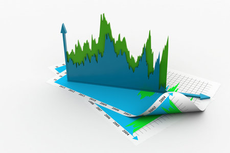 Business growth graph and chart