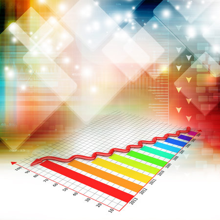 Business growth graph and chart