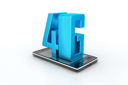Smart phone with 4Gの写真素材