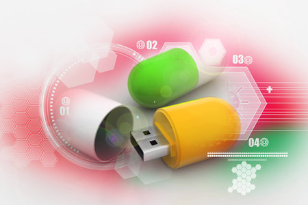 usb flash drive in tablet shape