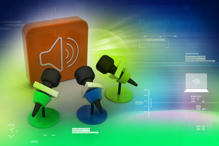 Microphone with sound symbol
