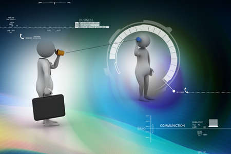 3d persons talking, communication conceptの写真素材