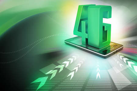 Smart phone with 4Gの写真素材