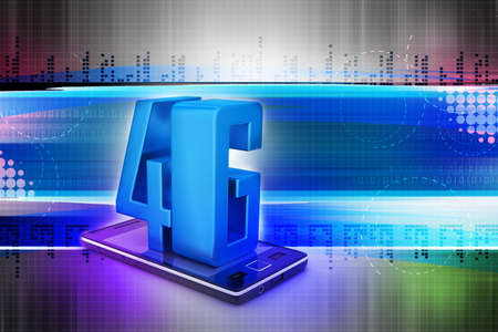 Smart phone with 4Gの写真素材