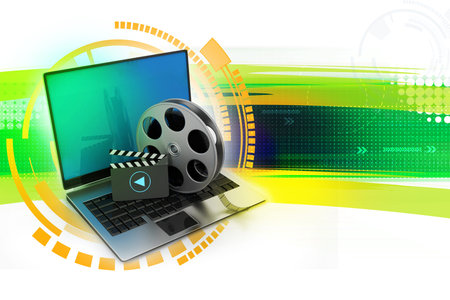 Laptop with reel