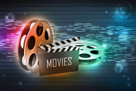 Film Reels and Clapper boardの写真素材