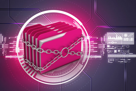 folder locked by chains