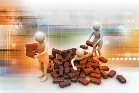 3d people helping the other manの写真素材