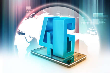 Smart phone with 4Gの写真素材