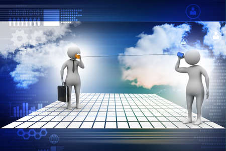 3d persons talking, communication conceptの写真素材