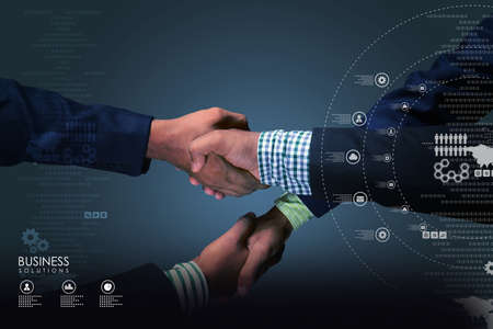 Successful business people handshakingの写真素材