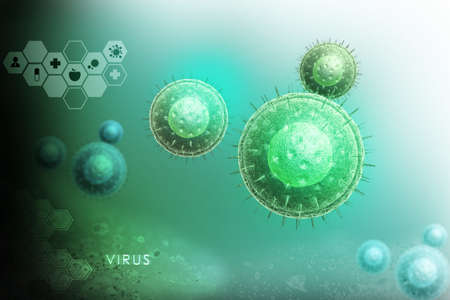 3d rendering of a virusの写真素材