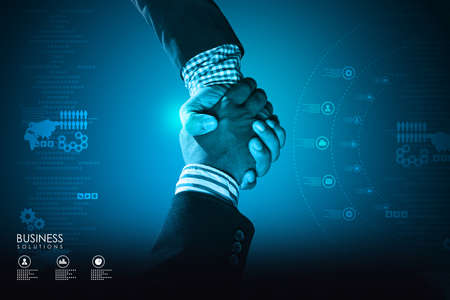 Successful business people handshakingの写真素材
