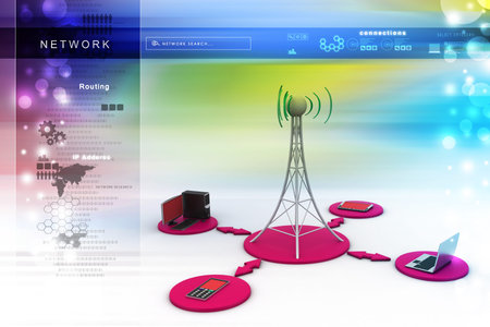 Signal tower with networking