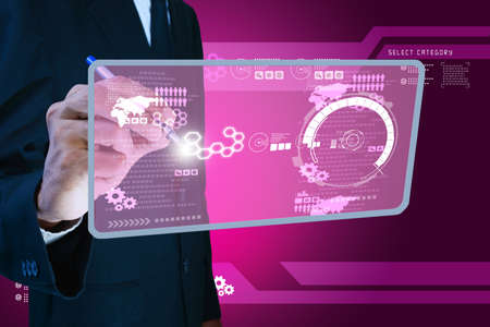 Smart hand showing futuristic technologyの写真素材