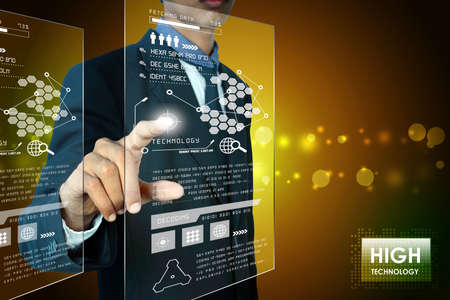 Smart hand showing futuristic technologyの写真素材