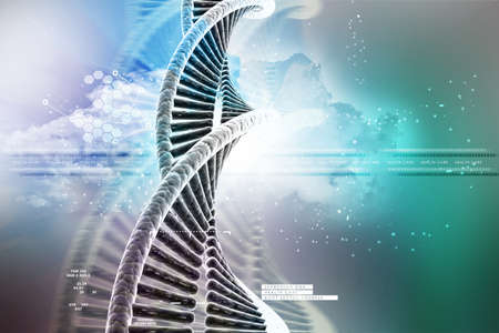model of twisted chrome DNA chainの写真素材
