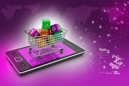 Internet and Online Shopping Conceptの写真素材