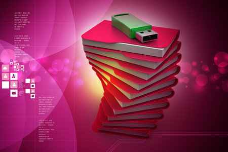 Usb drive with file folder