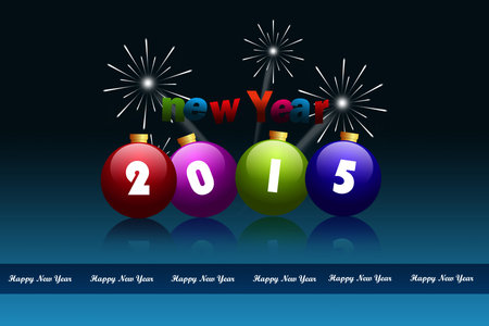 Happy New Year 2015 celebration concept