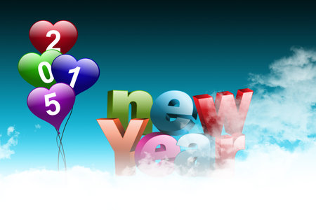 Happy New Year 2015 celebration concept