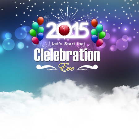 Happy New Year 2015 celebration concept