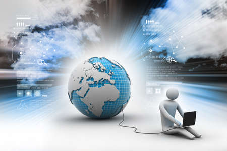 Online job conceptの写真素材