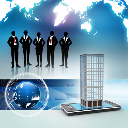 smart phone with real estate concept