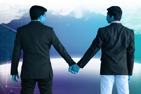 People in business competition