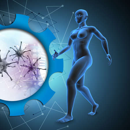 female human bodyの写真素材