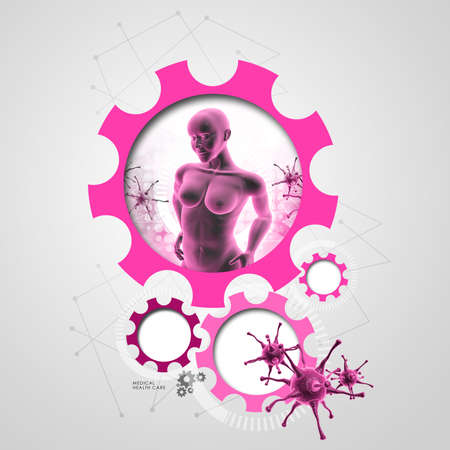 young woman touching her painful jointsの写真素材