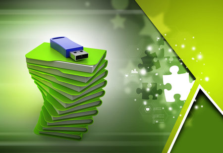 Usb drive with file folder