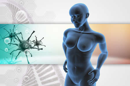 young woman touching her painful elbowの写真素材