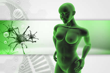 young woman touching her painful elbowの写真素材