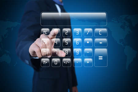 Man showing computer keysの写真素材