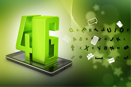 Smart phone with 4Gの写真素材