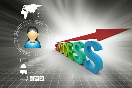 Business success graphの写真素材