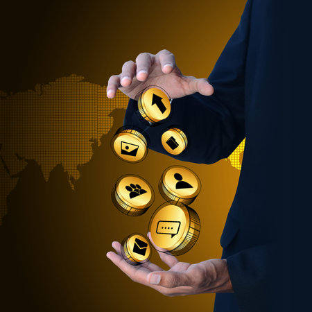 social network conceptの写真素材