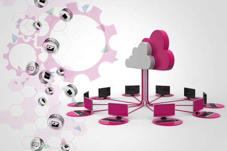 Concepts cloud computing devicesの写真素材