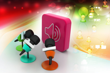 Microphone with sound symbol