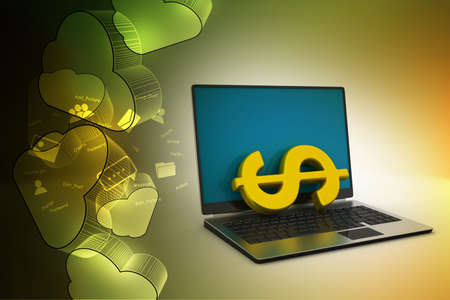 Online money making conceptの写真素材