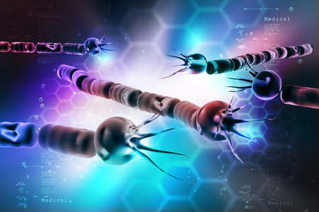 Moving virus in multi color background