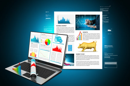 concepts for Stock market online Newsの写真素材