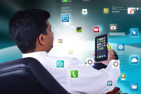 Executive man talk with smart phone