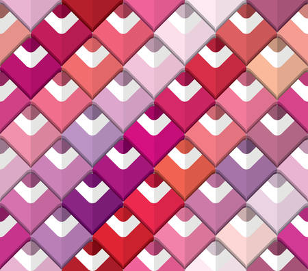 Colorful palette seamless pattern. Pink, beige and purple pencils. Girlyのイラスト素材