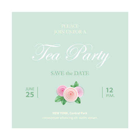 Save the date invitation card. Wedding template with sample text. Vectorのイラスト素材