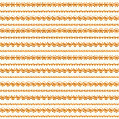 Gold beads chains luxury seamless pattern. For fashion design. Vector illustrationのイラスト素材