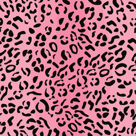 Pink Leopard skin seamless pattern. Jaguar, cheetah fur texture background. Animal stylish print for...