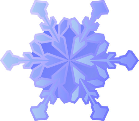 Openwork snowflake in modern style. color blue gradient. Vector illustration of the weather icon. Isolated vector illustration. creative vector illustrationのイラスト素材